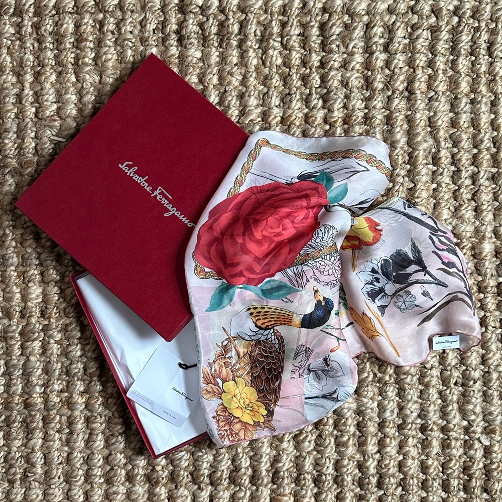 NWT Ferragamo Silk Scarf